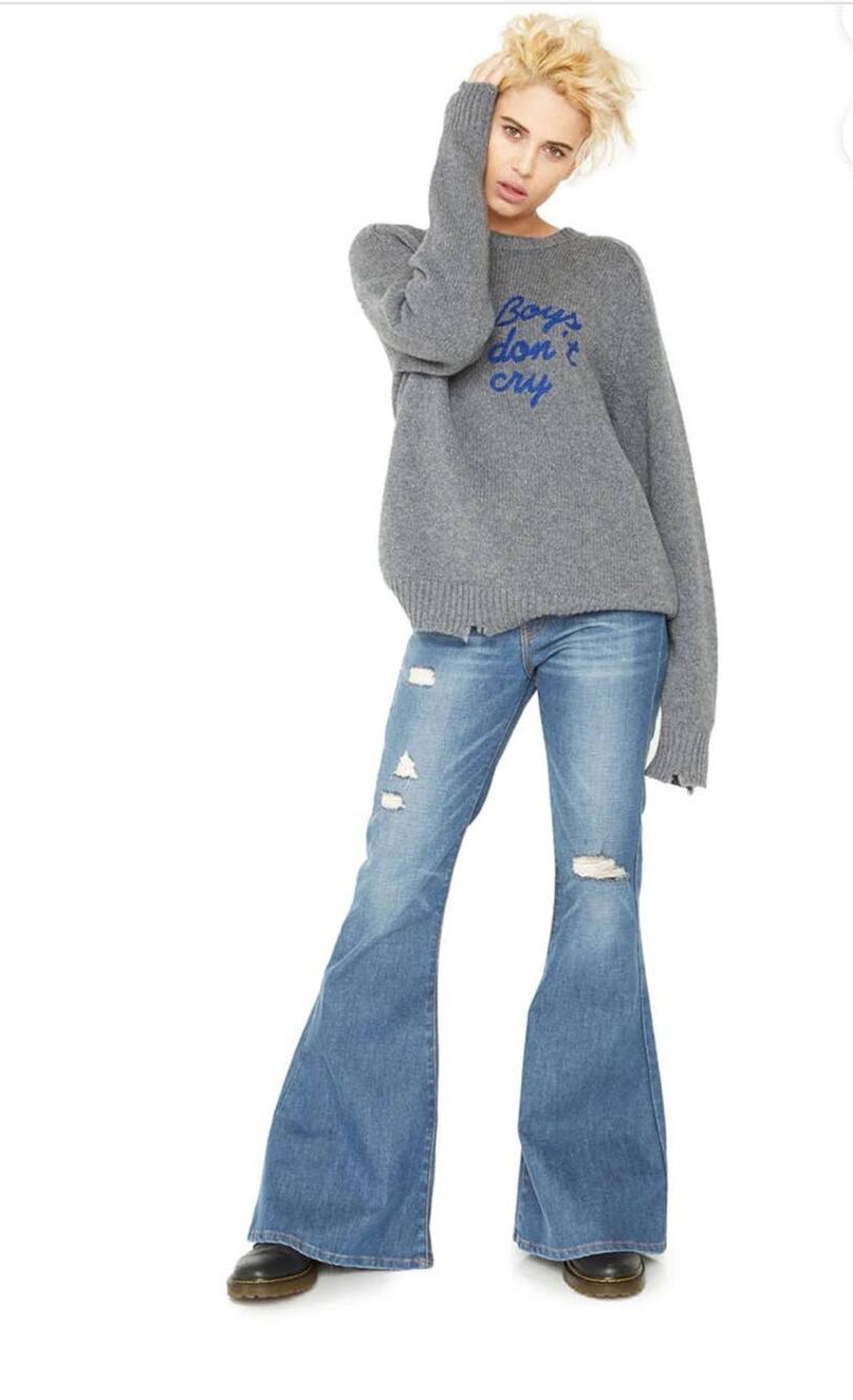 Sandrine Rose Super Flair Distressed Jeans in Rock - 31